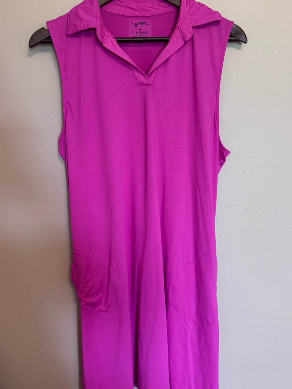 Gottex Sleeveless Polo Dress in Bright Fuchsia